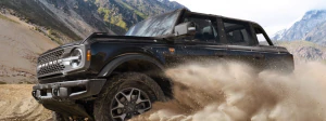 2025 Ford Bronco driving fast off-road